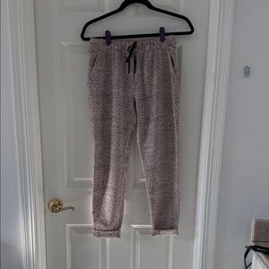 Lululemon Athletica Black and Cream Patterned Pants